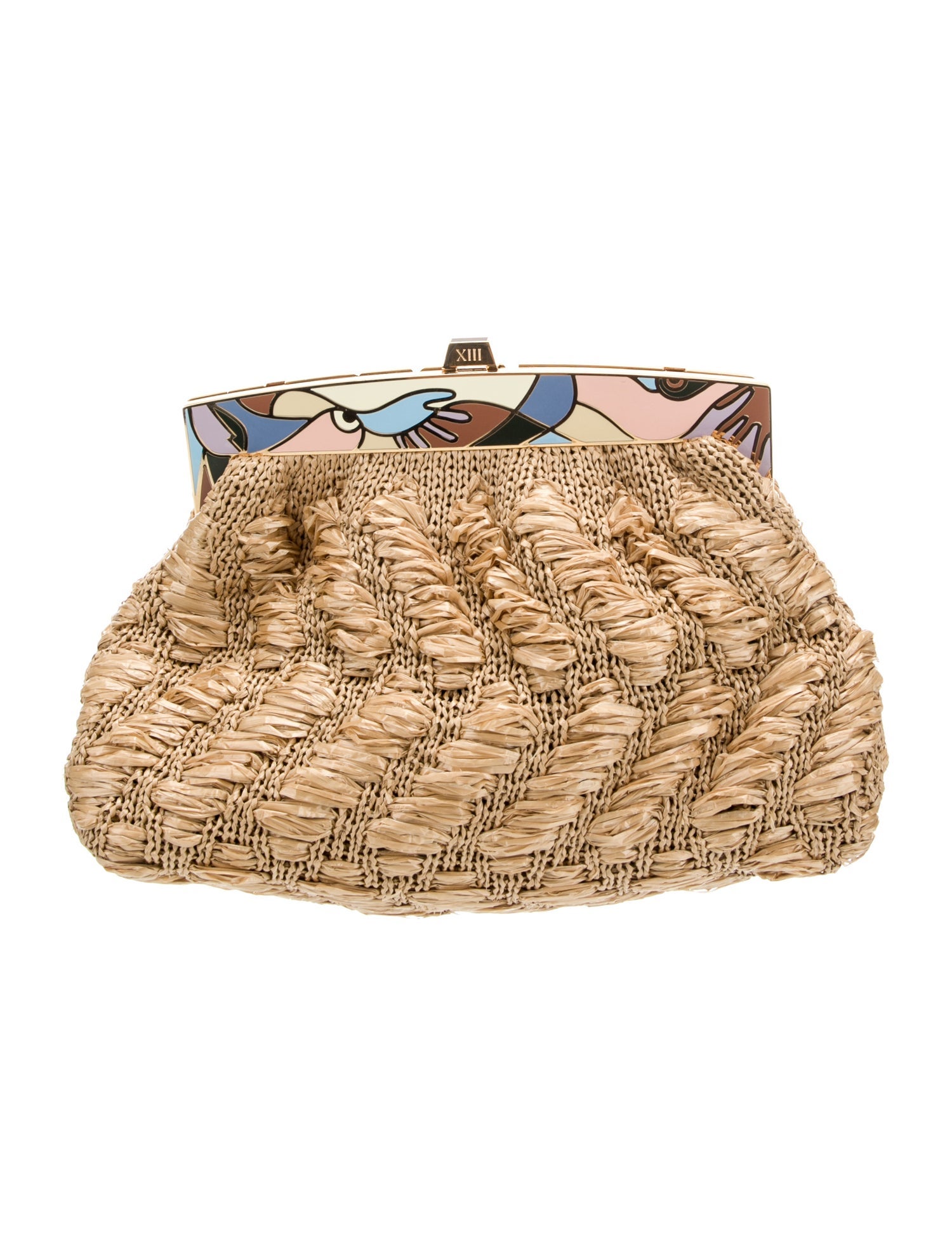 13BC Straw Evening Bag