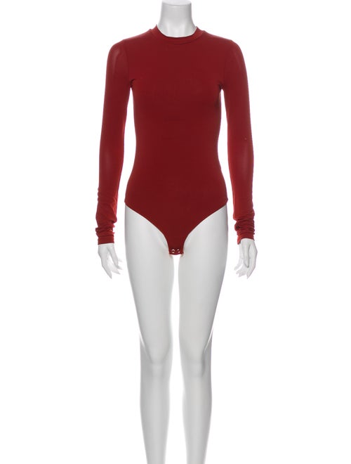 Protagonist Crew Neck Long Sleeve Bodysuit Orange