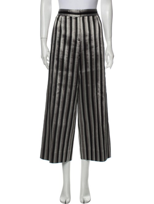 Protagonist Striped Wide Leg Pants Black