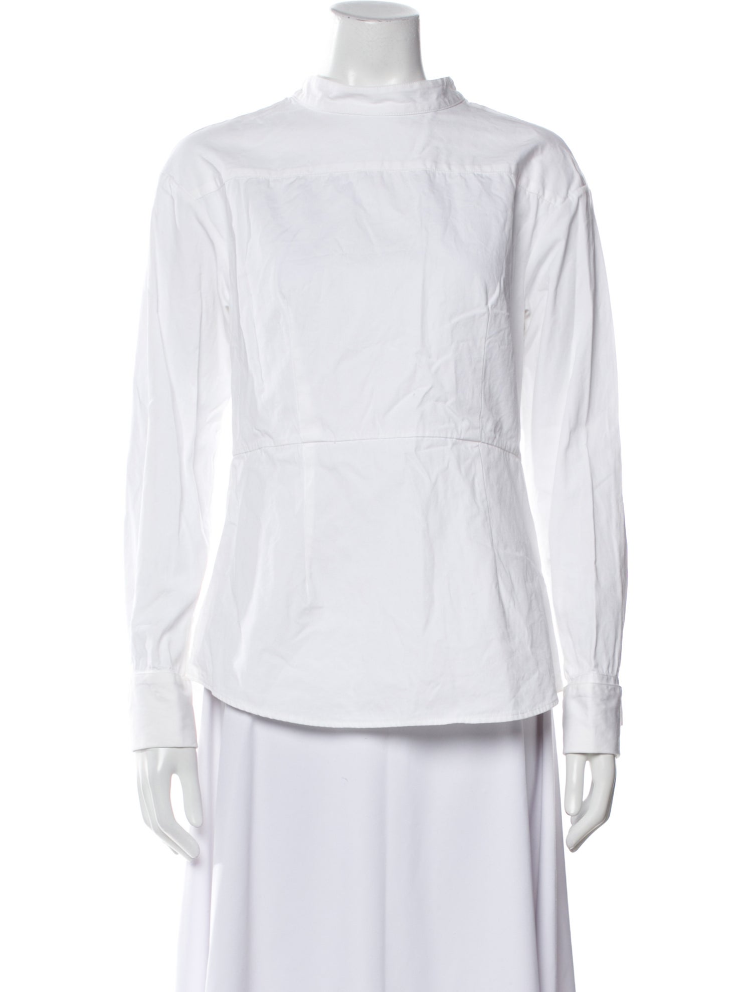 Protagonist Mock Neck Long Sleeve Blouse