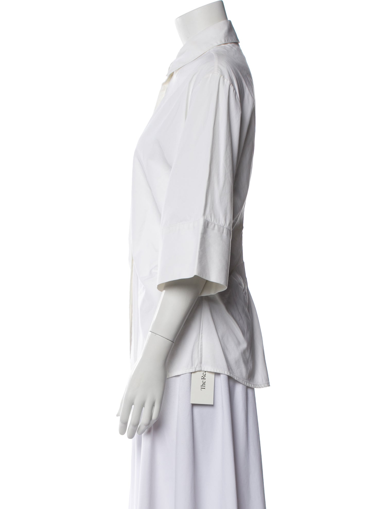 Protagonist Three-Quarter Sleeve Button-Up Top