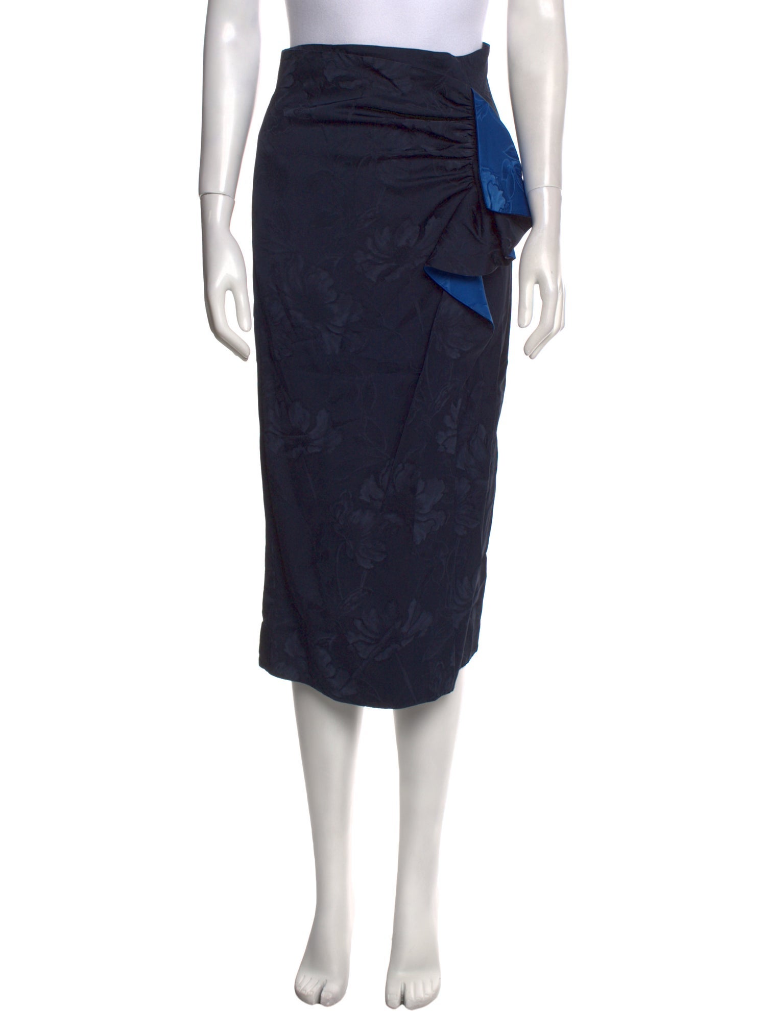 Silvia Tcherassi Colorblock Pattern Midi Length Skirt