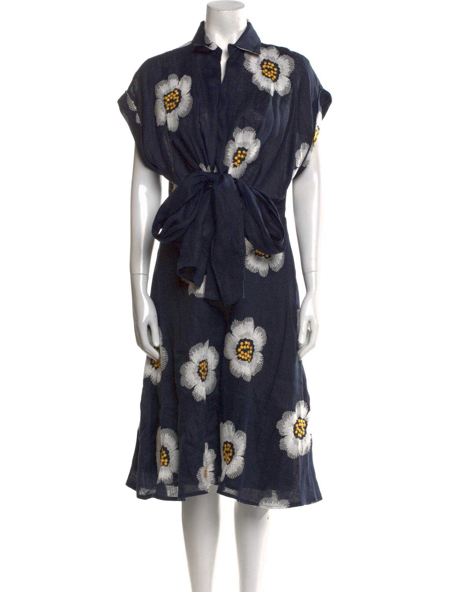 Silvia Tcherassi Linen Midi Length Dress