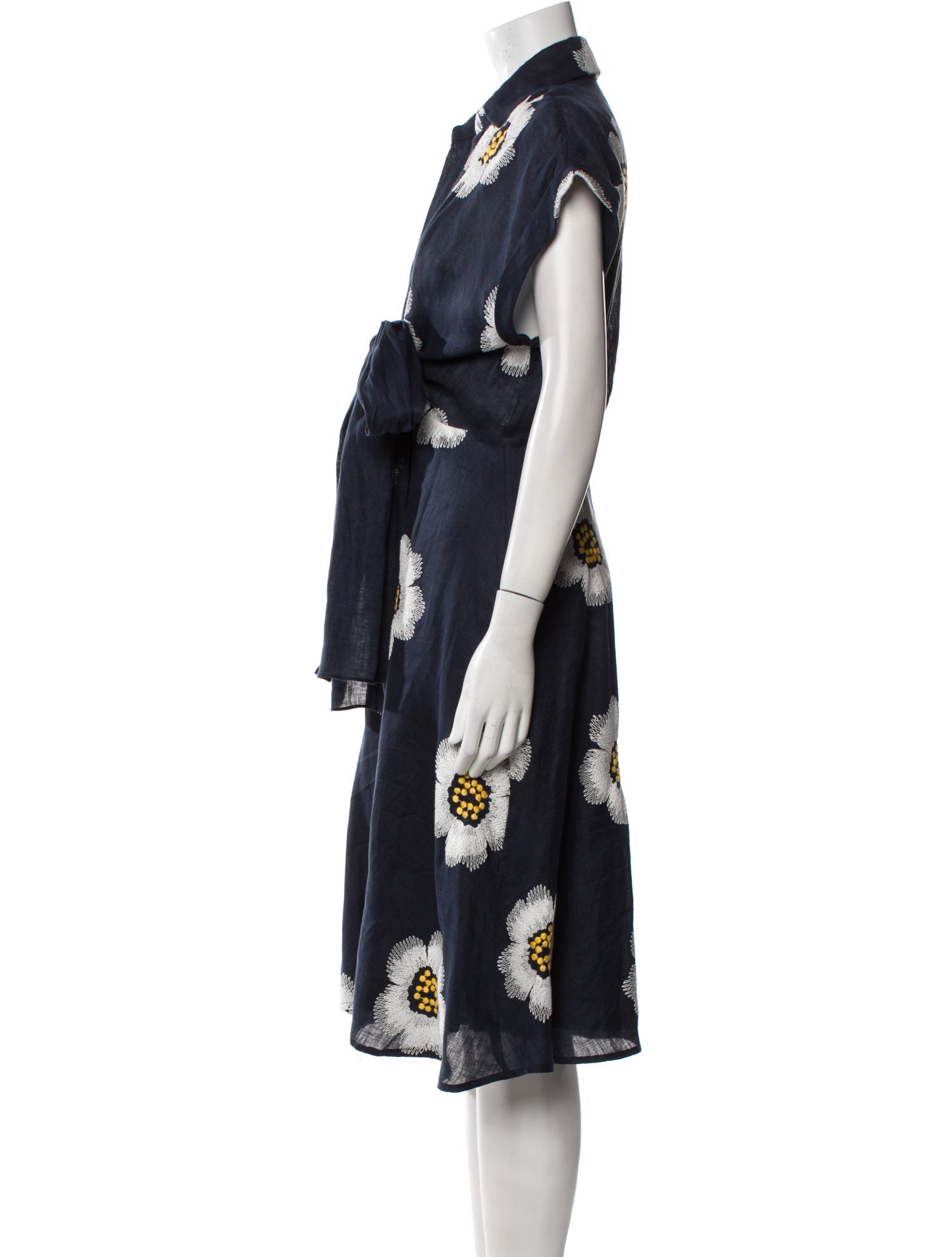 Silvia Tcherassi Linen Midi Length Dress