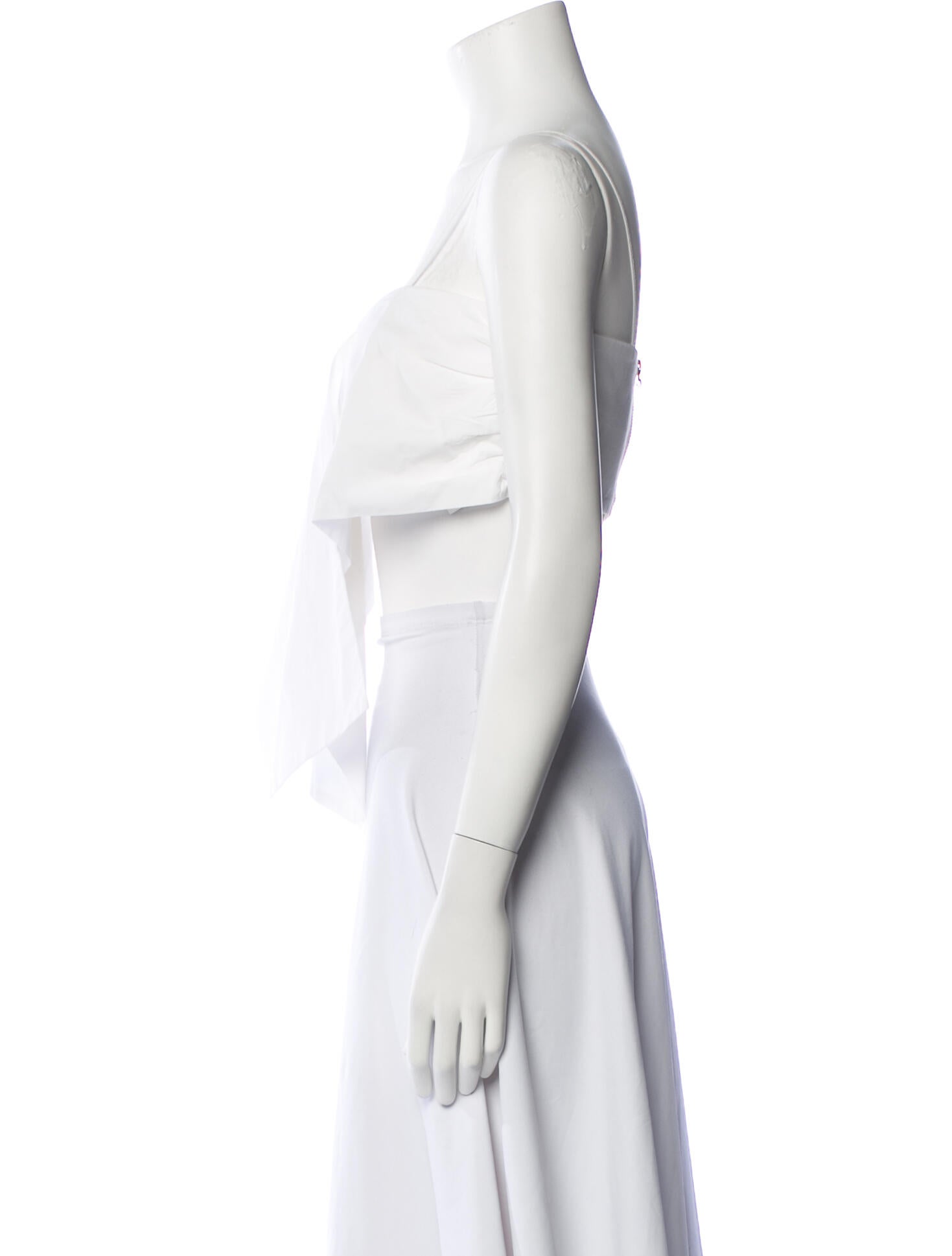 Silvia Tcherassi Square Neckline Sleeveless Crop Top