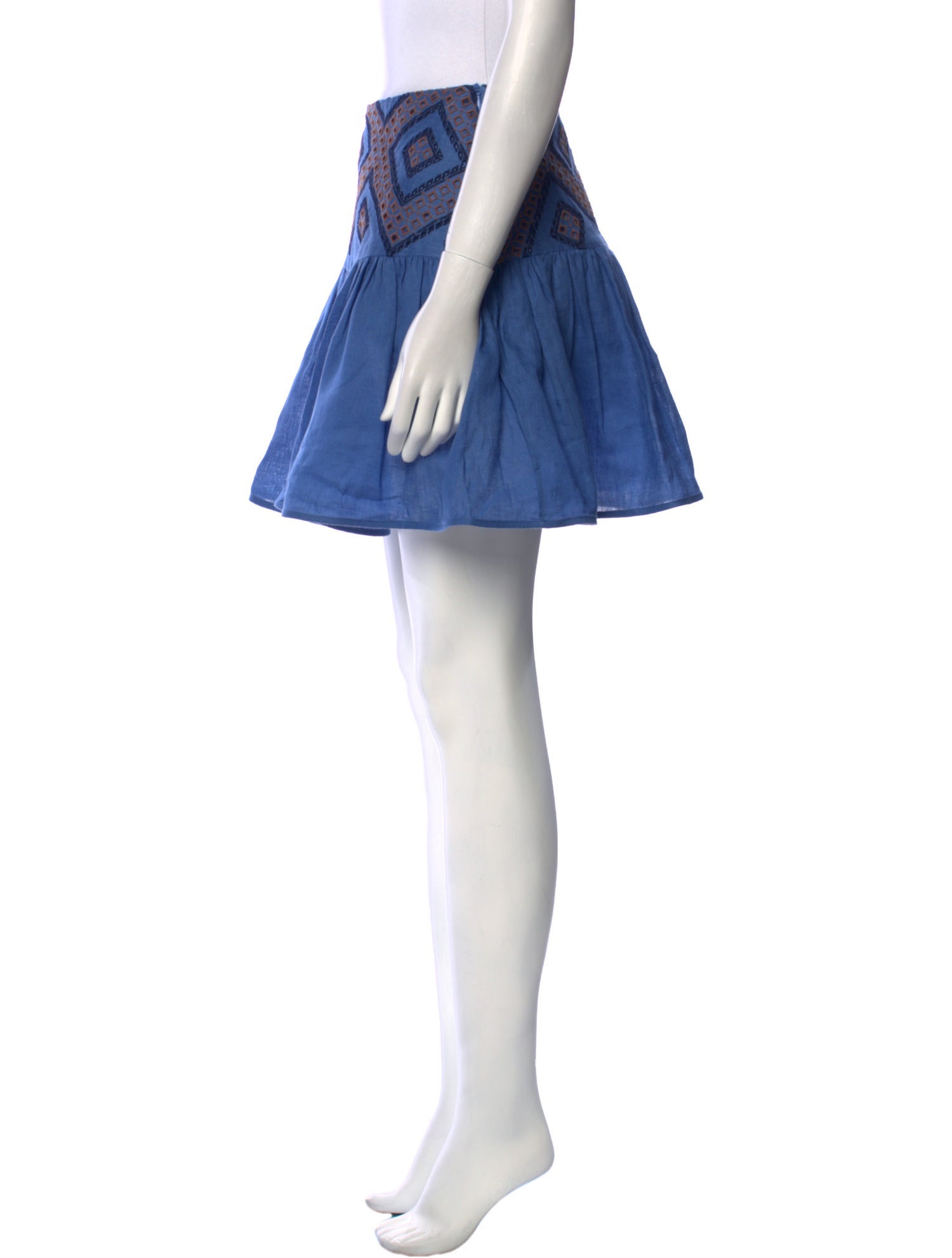 Silvia Tcherassi Linen Mini Skirt