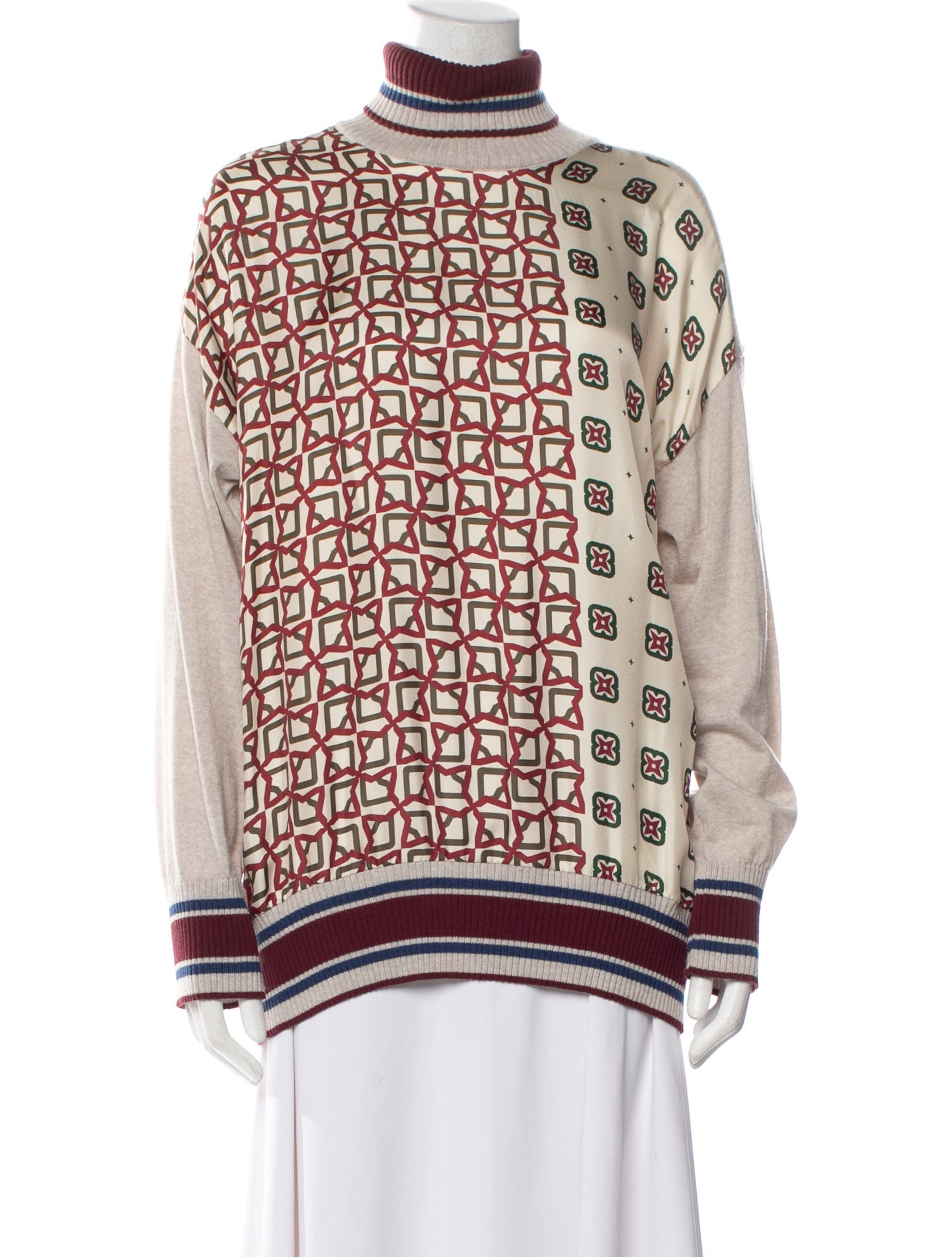 Silvia Tcherassi Wool Printed Sweater