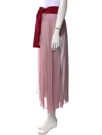 Silvia Tcherassi Plaid Print Midi Length Skirt