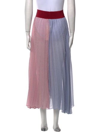 Silvia Tcherassi Plaid Print Midi Length Skirt