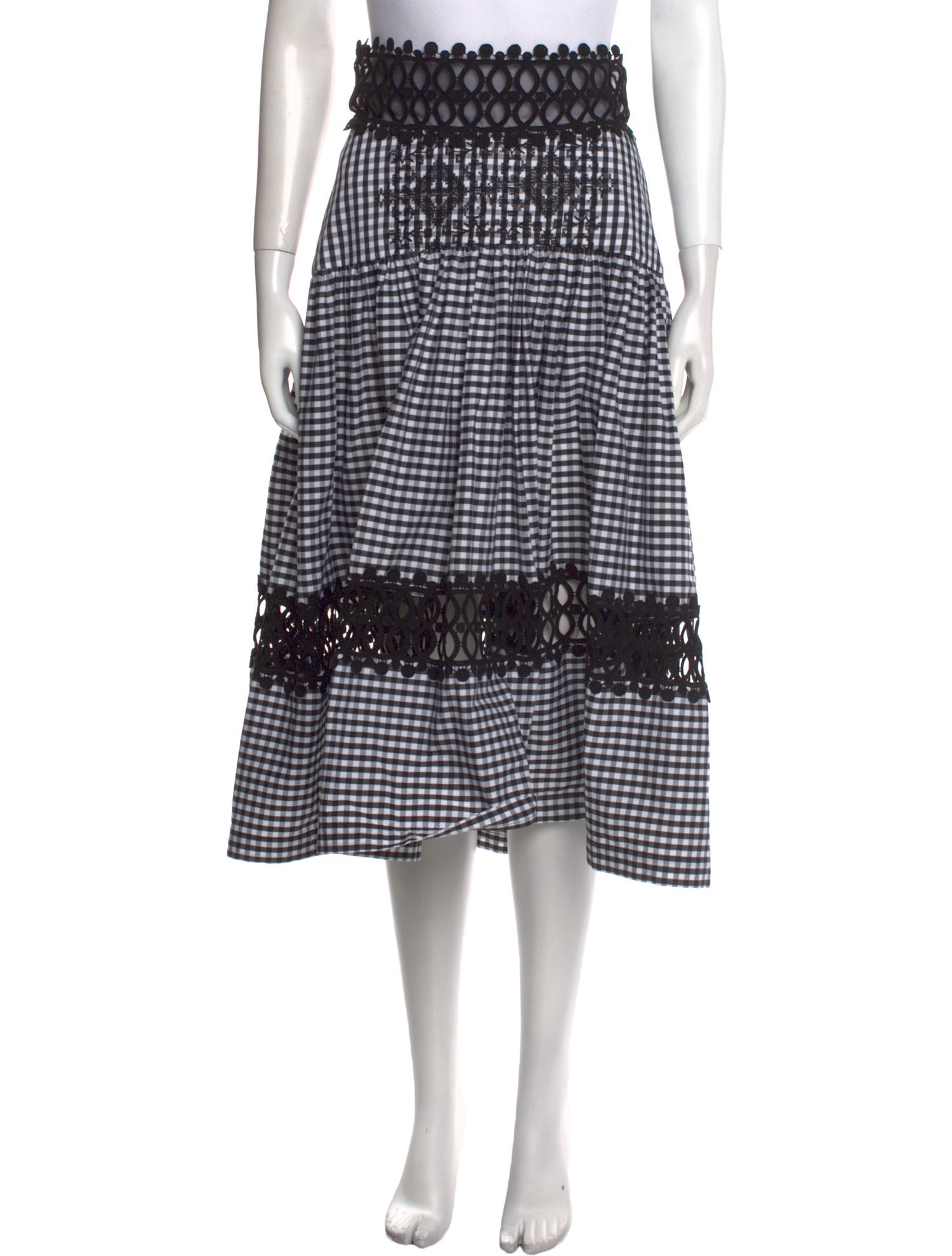 Silvia Tcherassi Plaid Print Midi Length Skirt w/ Tags