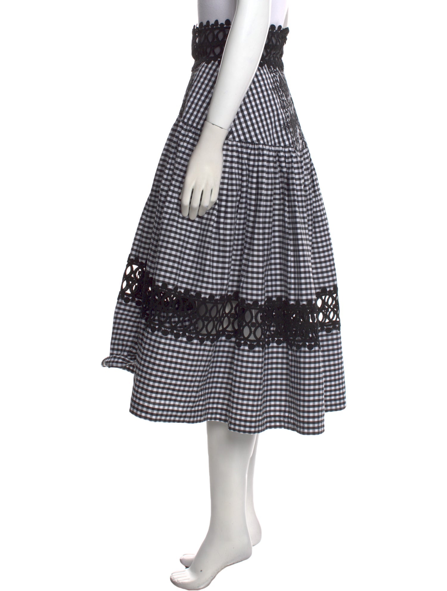 Silvia Tcherassi Plaid Print Midi Length Skirt w/ Tags