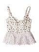 Silvia Tcherassi Polka Dot Print One-Shoulder Crop Top