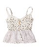 Silvia Tcherassi Polka Dot Print One-Shoulder Crop Top