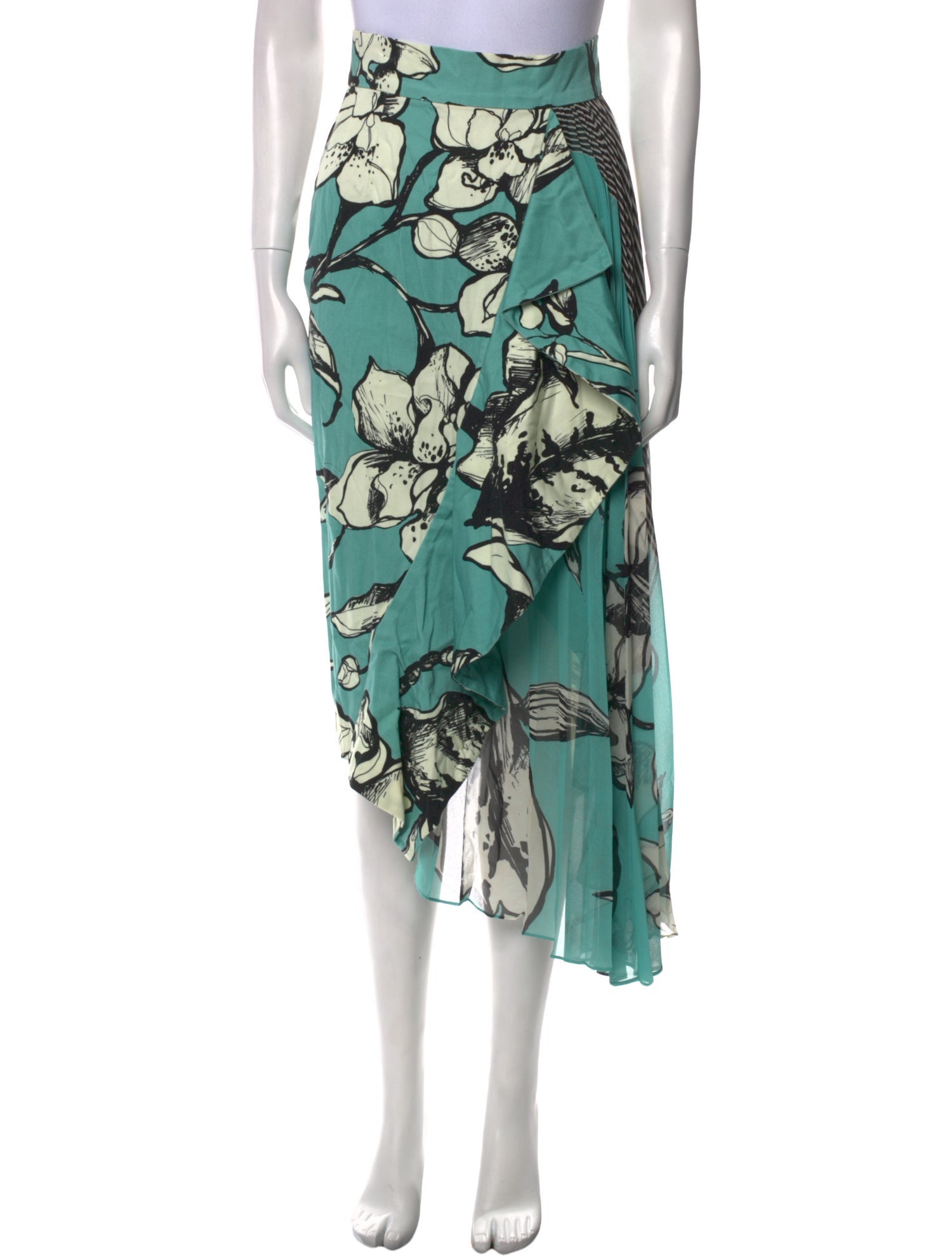 Silvia Tcherassi Floral Print Midi Length Skirt