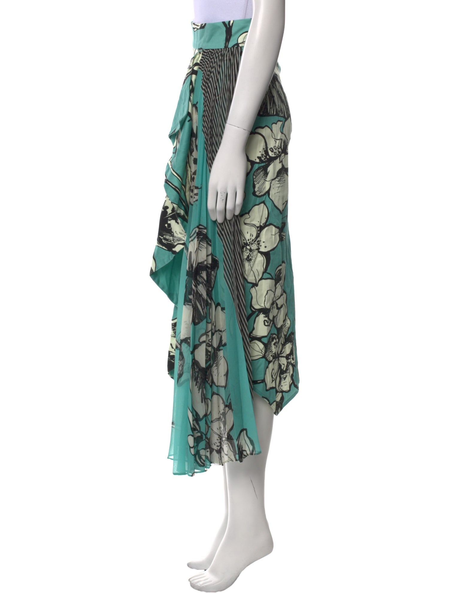 Silvia Tcherassi Floral Print Midi Length Skirt