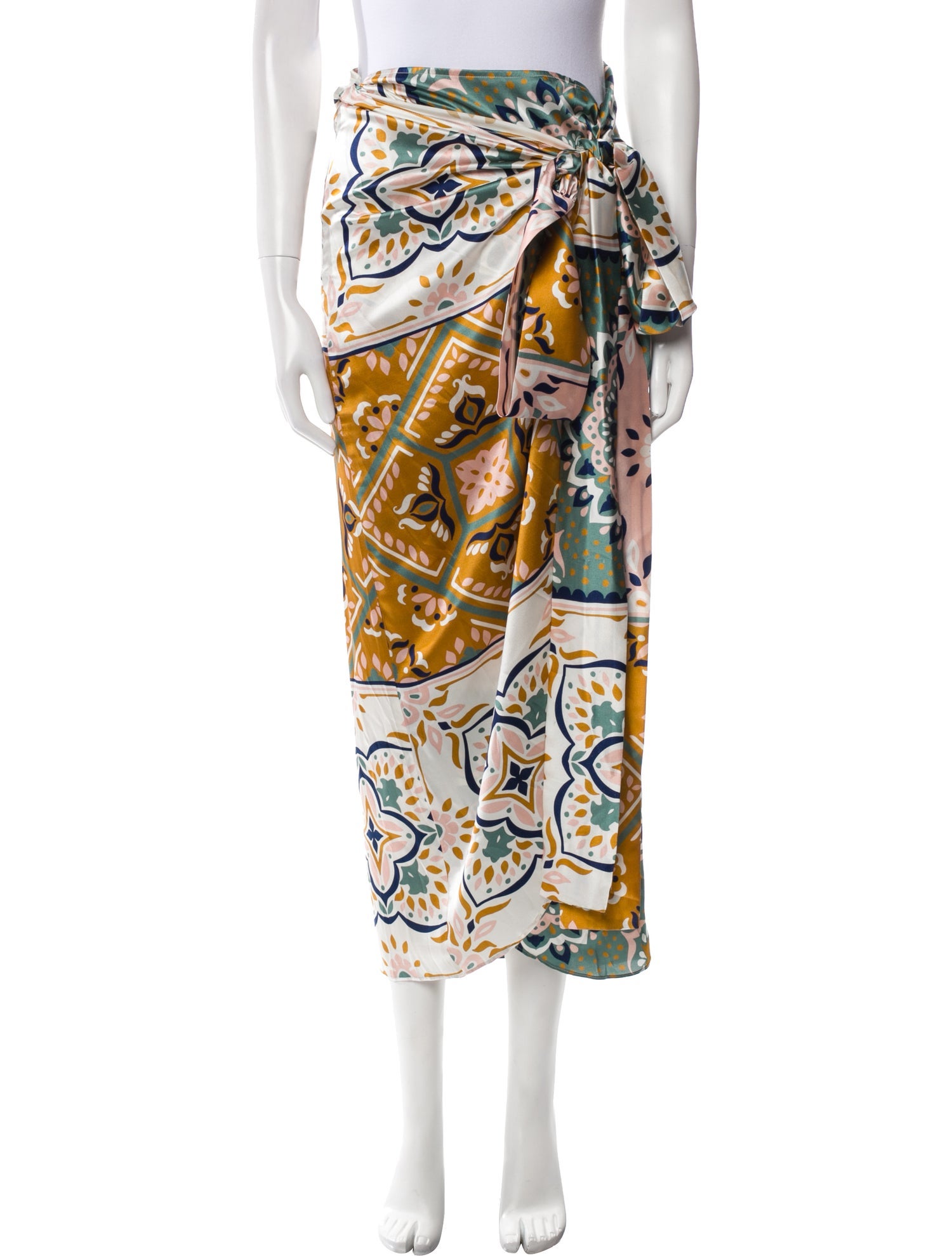 Silvia Tcherassi Silk Midi Length Skirt