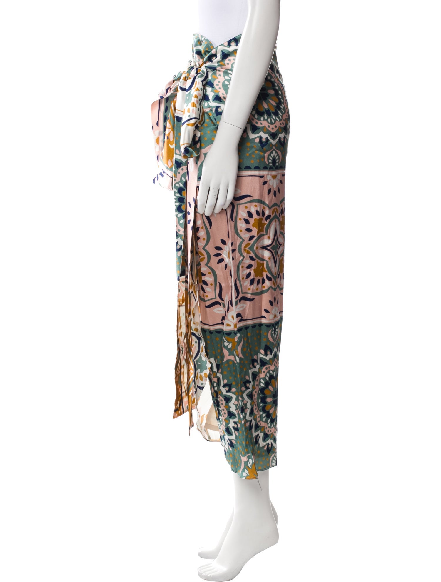 Silvia Tcherassi Silk Midi Length Skirt