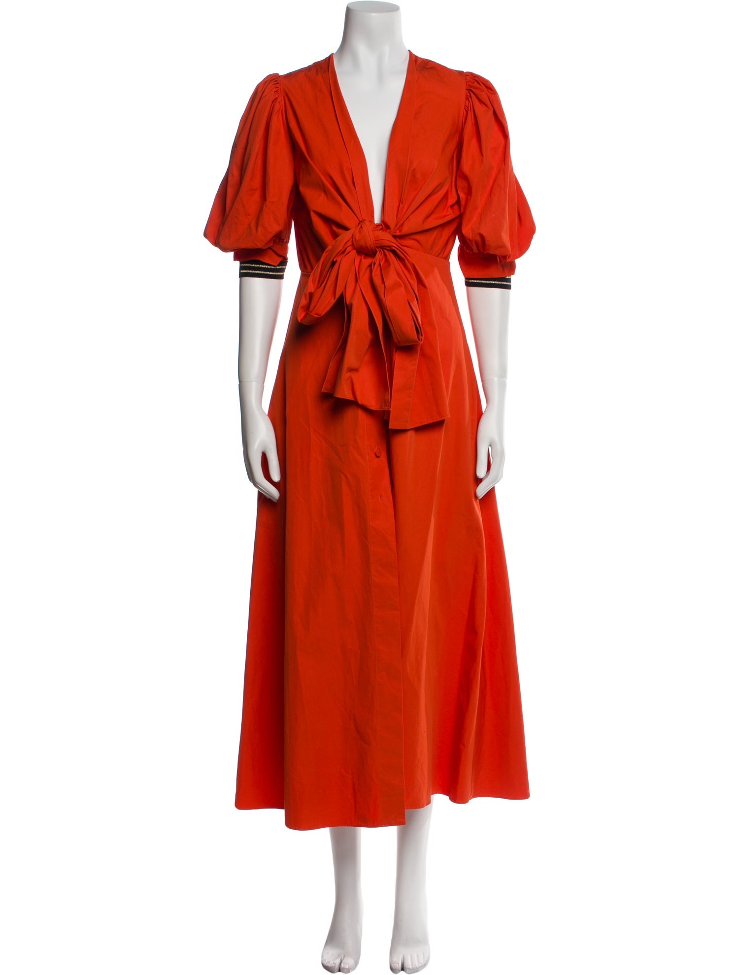 Silvia Tcherassi Plunge Neckline Long Dress