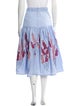 Silvia Tcherassi Embroidered Accent Midi Length Skirt