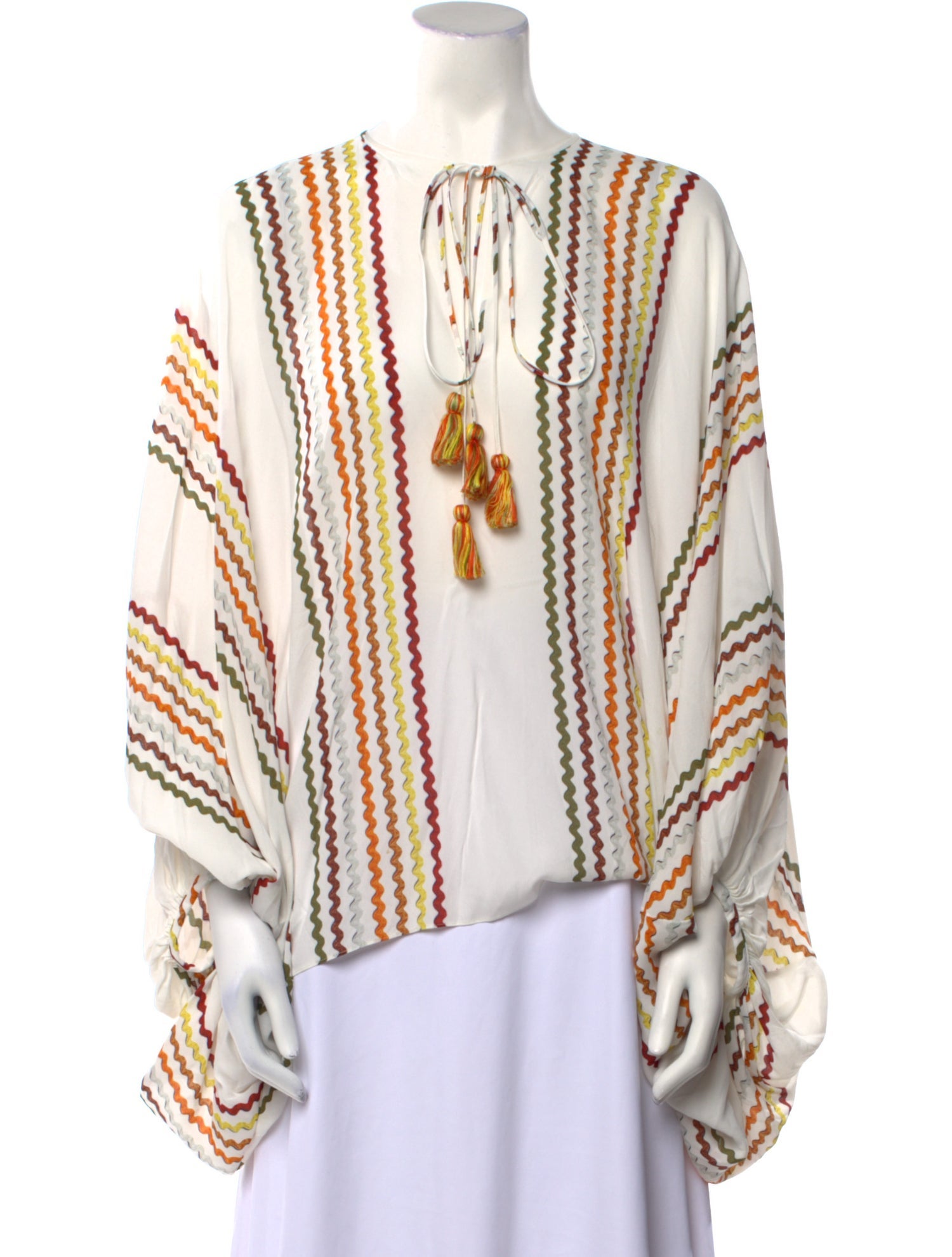 Silvia Tcherassi Printed Tie Neck Tunic