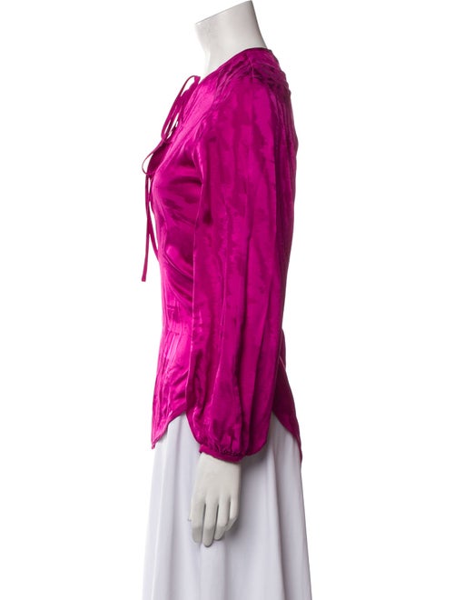 Silvia Tcherassi Tie Neck Long Sleeve Blouse