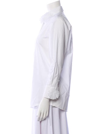 Silvia Tcherassi Long Sleeve Button-Up Top