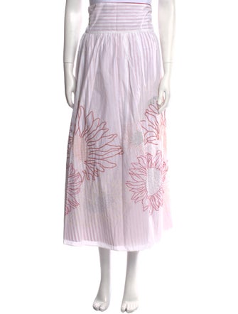 Silvia Tcherassi Graphic Print Midi Length Skirt