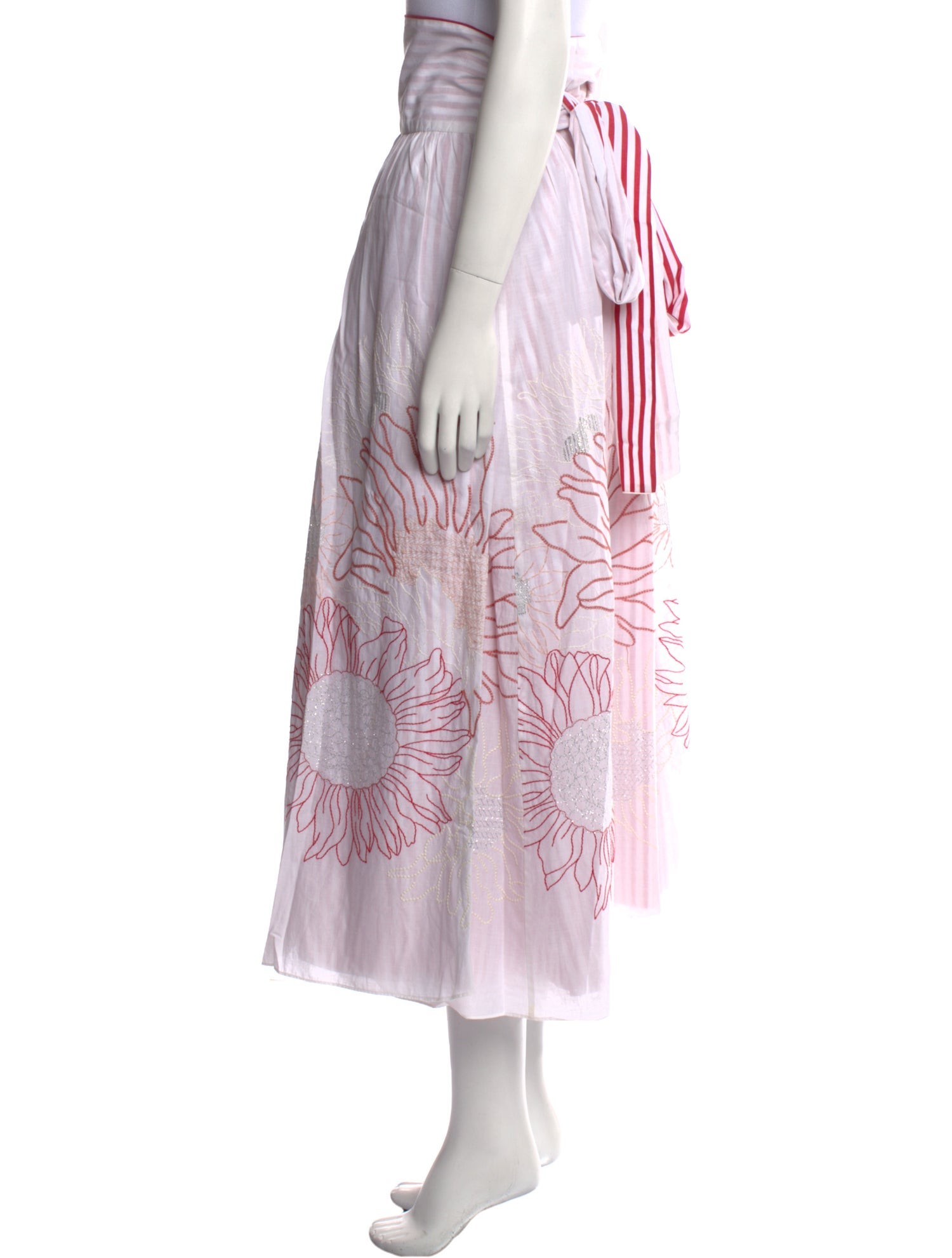 Silvia Tcherassi Graphic Print Midi Length Skirt