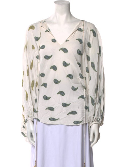 Silvia Tcherassi Printed V-Neck Blouse
