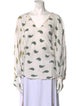 Silvia Tcherassi Printed V-Neck Blouse