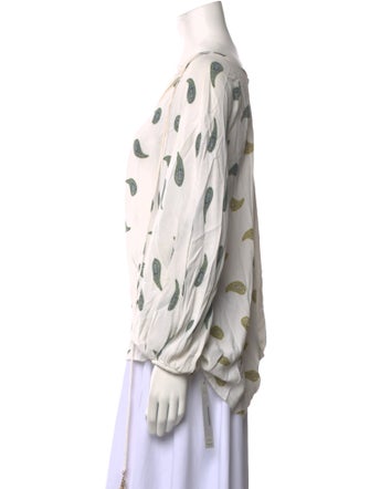 Silvia Tcherassi Printed V-Neck Blouse