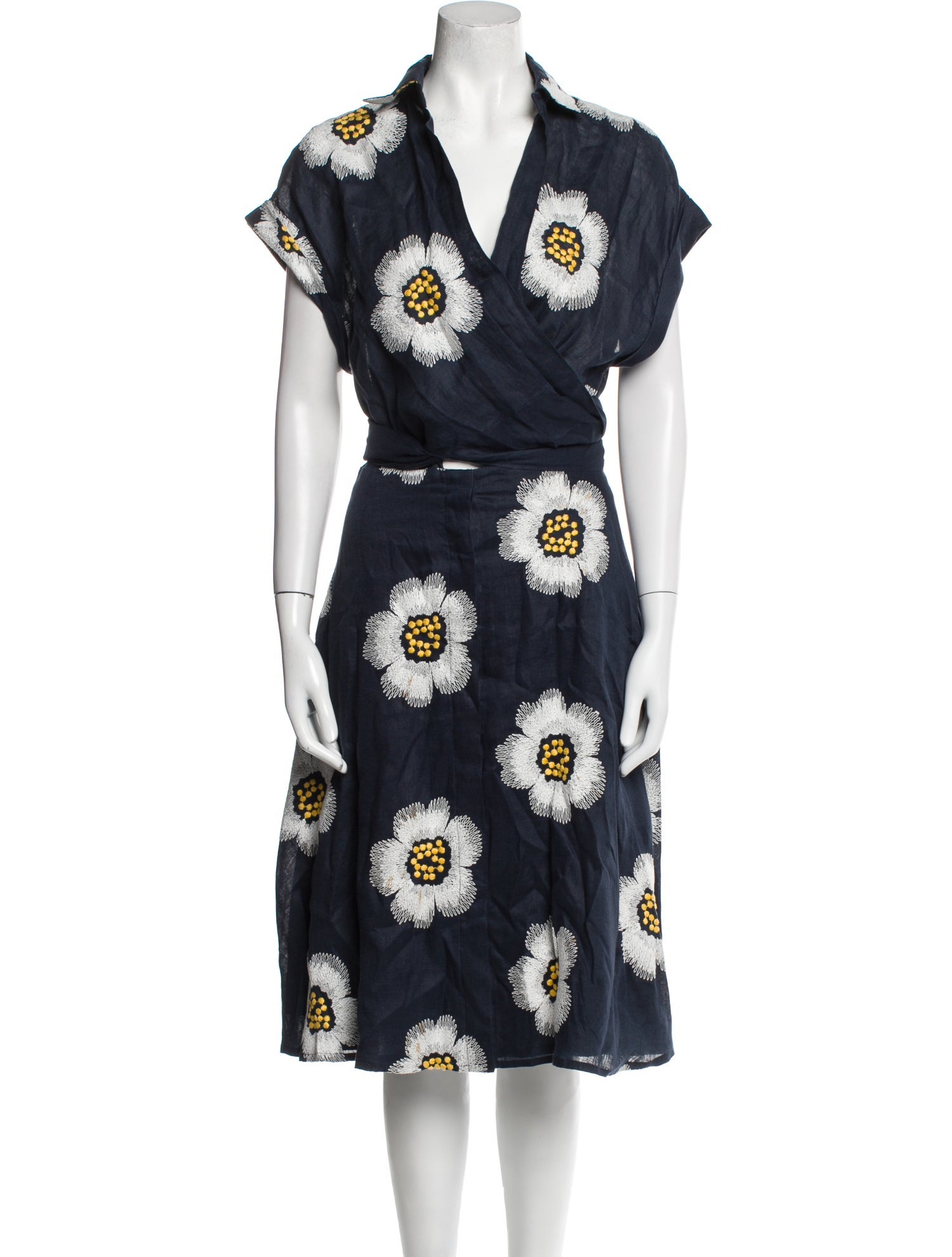 Silvia Tcherassi Linen Midi Length Dress