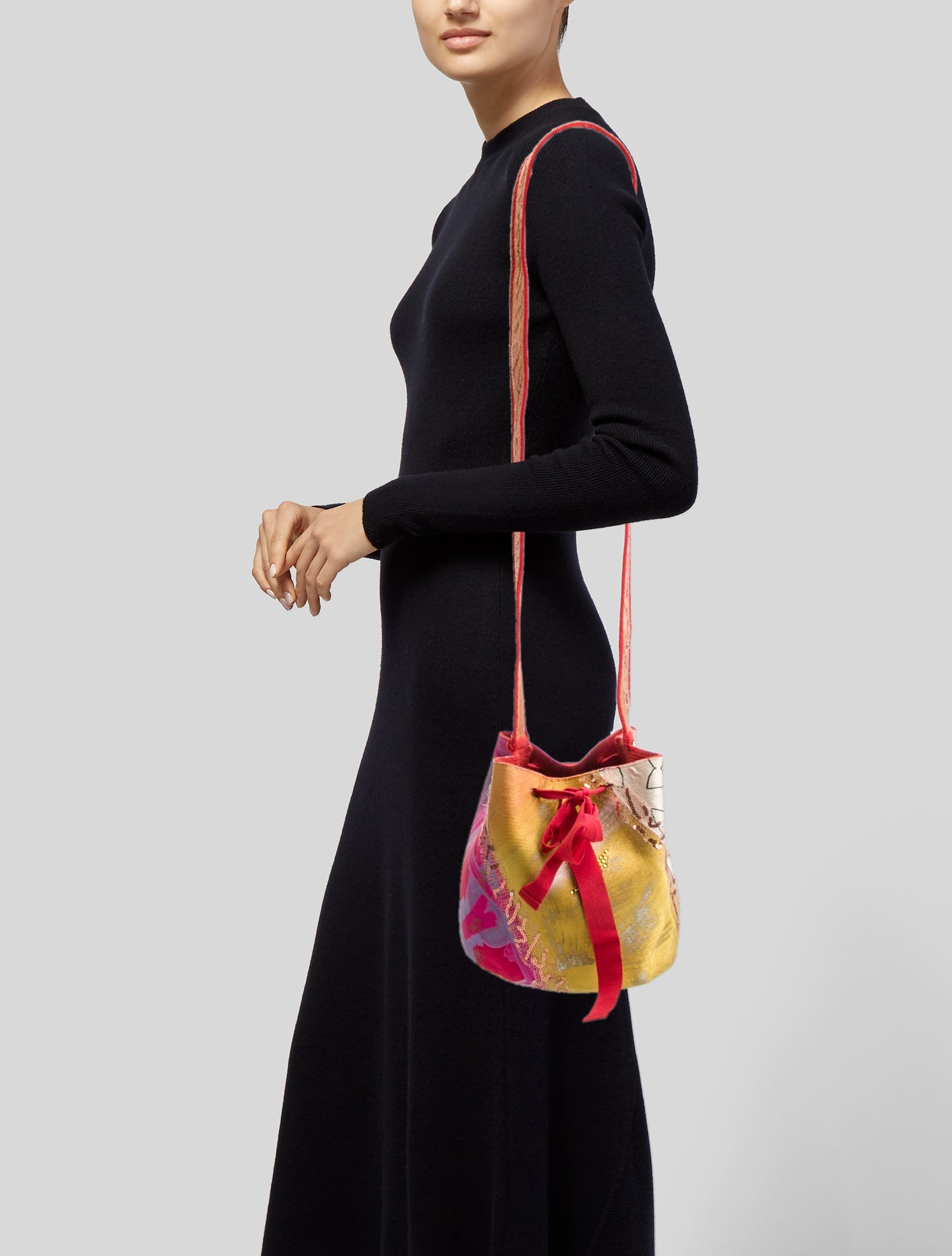 Silvia Tcherassi Satin Shoulder Bag