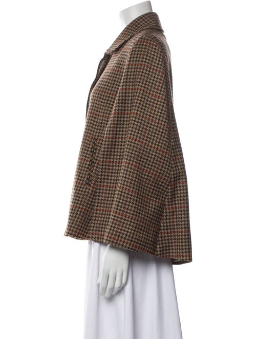 Silvia Tcherassi Wool Houndstooth Print Jacket