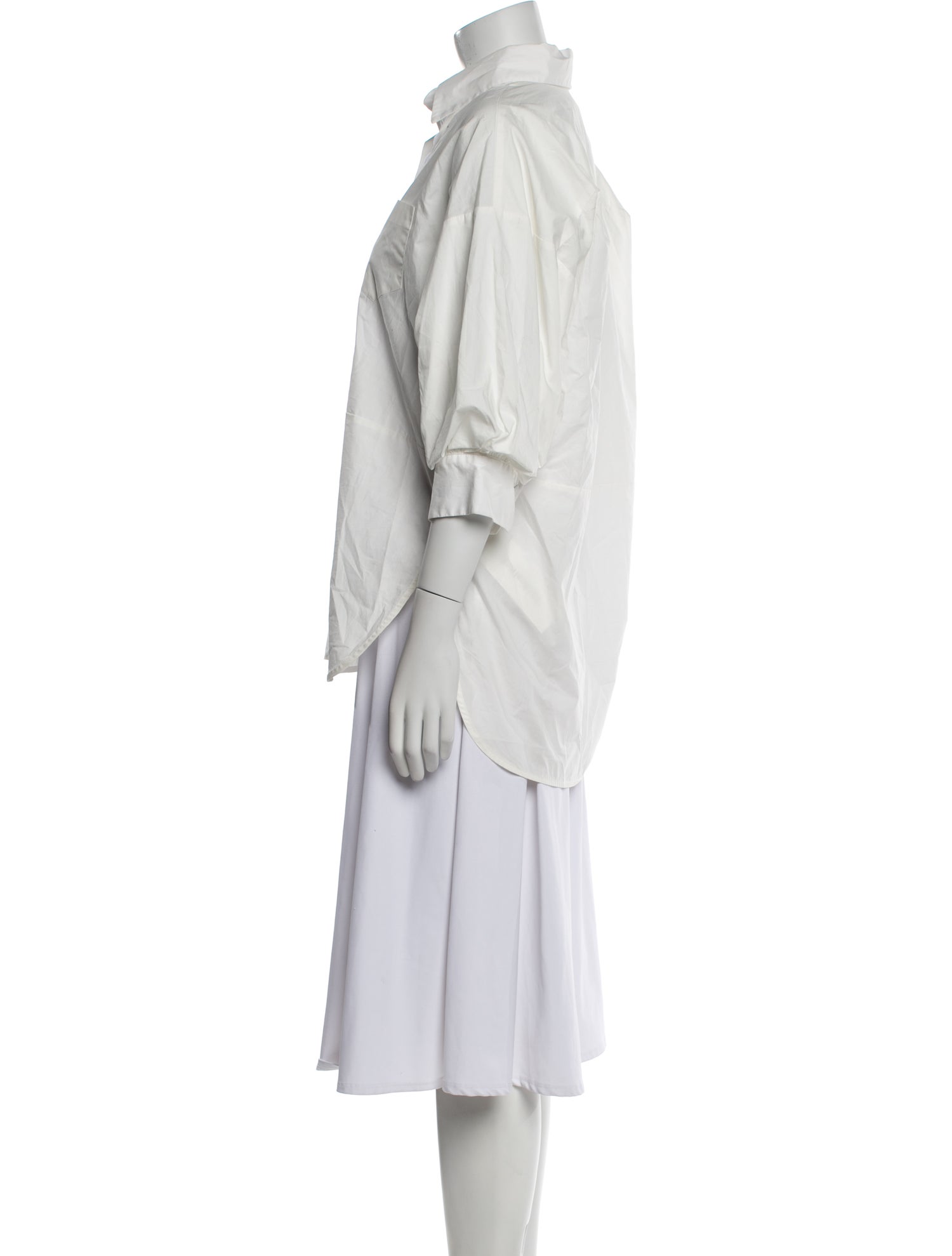 Silvia Tcherassi Three-Quarter Sleeve Button-Up Top