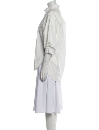 Silvia Tcherassi Three-Quarter Sleeve Button-Up Top