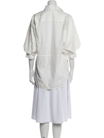 Silvia Tcherassi Three-Quarter Sleeve Button-Up Top