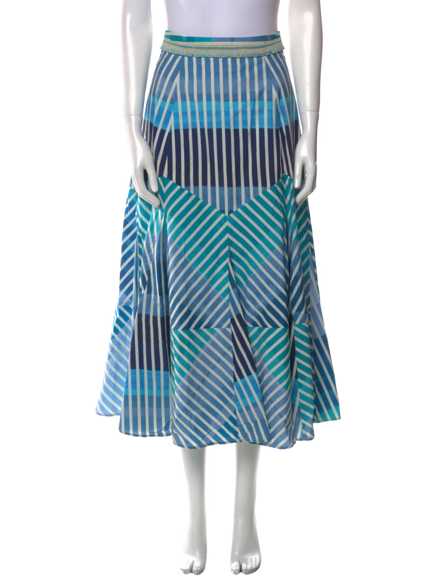 Silvia Tcherassi Striped Midi Length Skirt