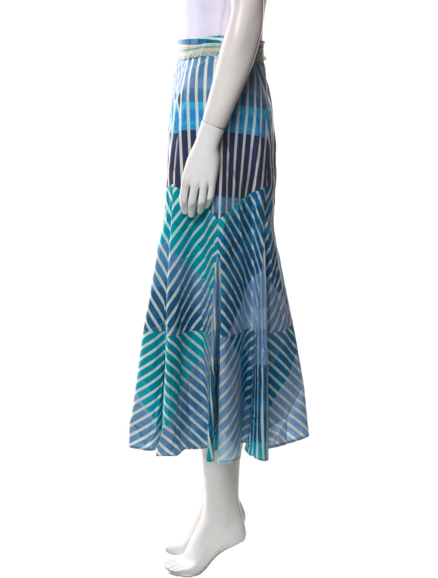 Silvia Tcherassi Striped Midi Length Skirt