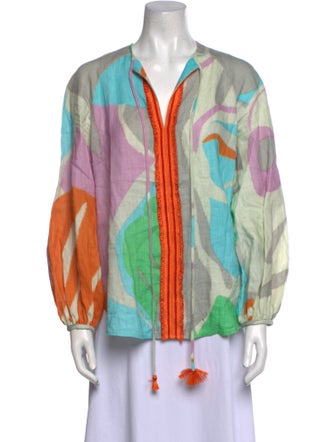 Silvia Tcherassi Linen Printed Tunic
