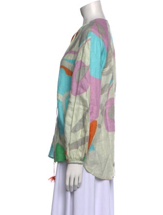 Silvia Tcherassi Linen Printed Tunic