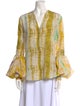 Silvia Tcherassi Silk Tie-Dye Print Blouse