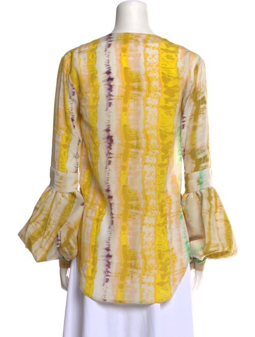 Silvia Tcherassi Silk Tie-Dye Print Blouse