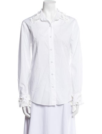Silvia Tcherassi Long Sleeve Button-Up Top