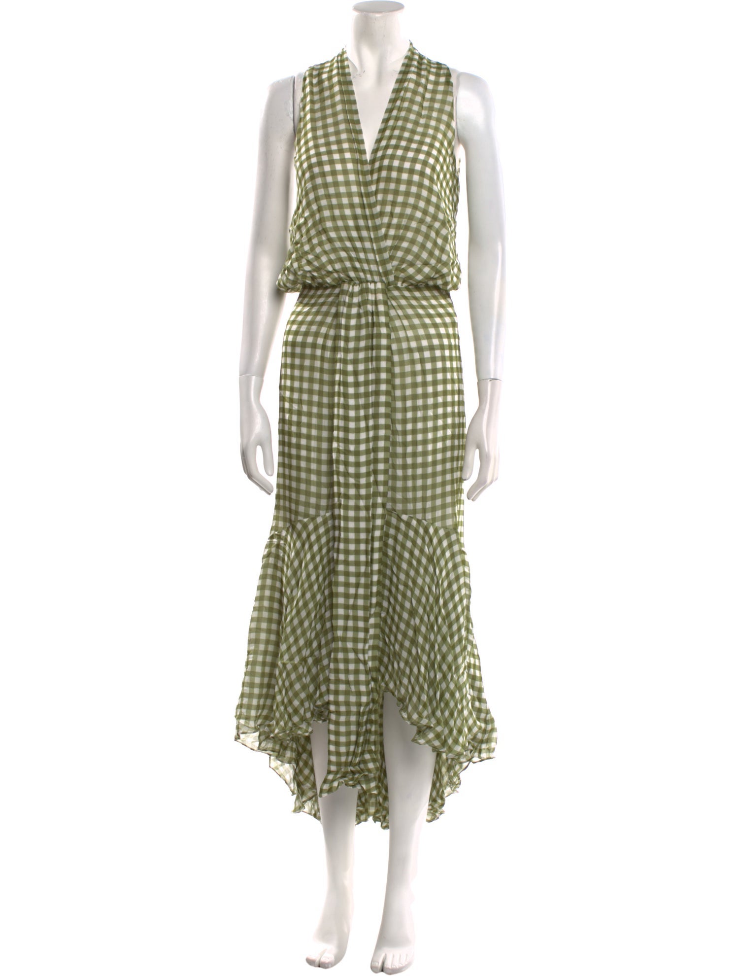 Silvia Tcherassi Plaid Print Midi Length Dress