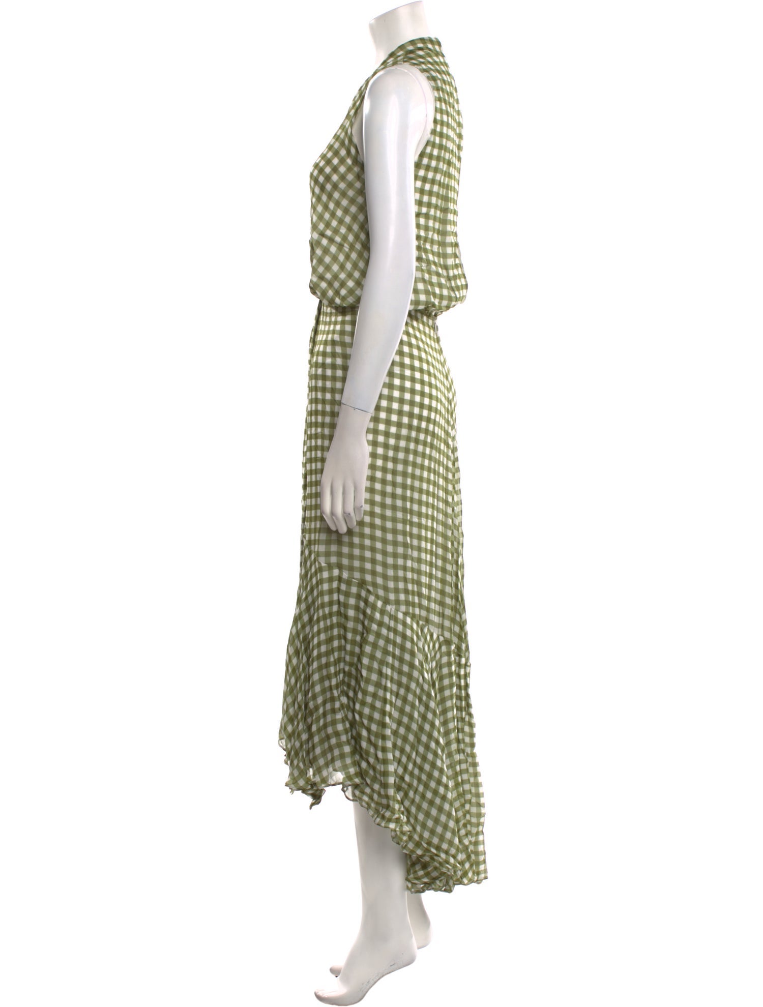 Silvia Tcherassi Plaid Print Midi Length Dress