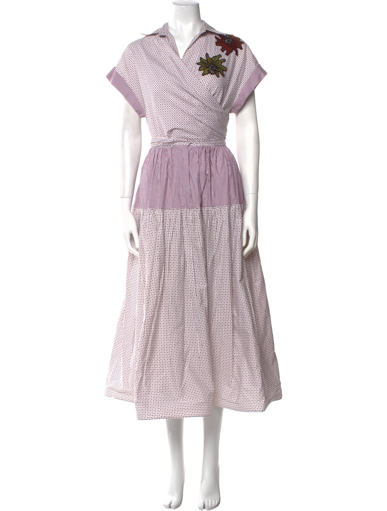 Silvia Tcherassi Polka Dot Print Midi Length Dress