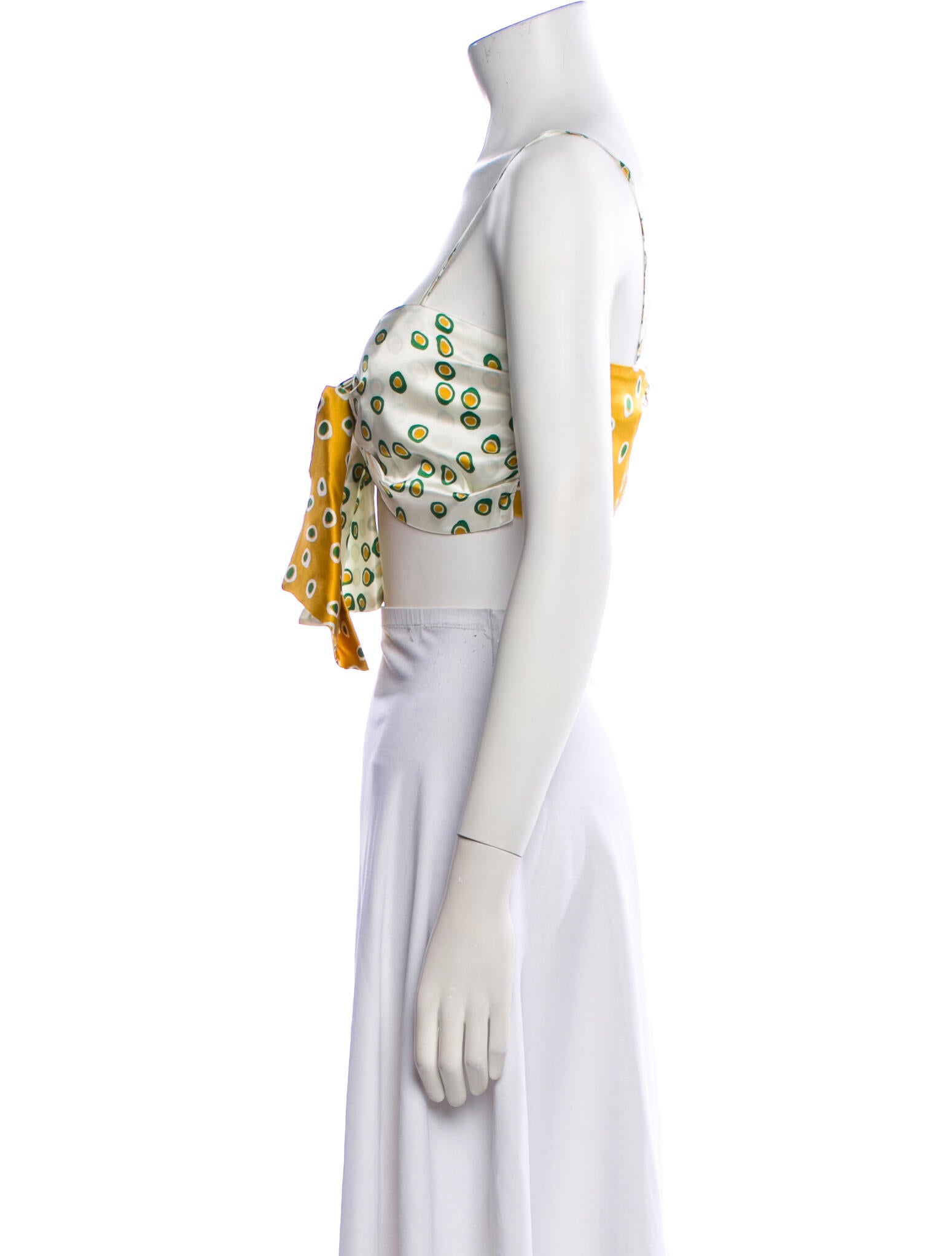 Silvia Tcherassi Silk Floral Print Crop Top