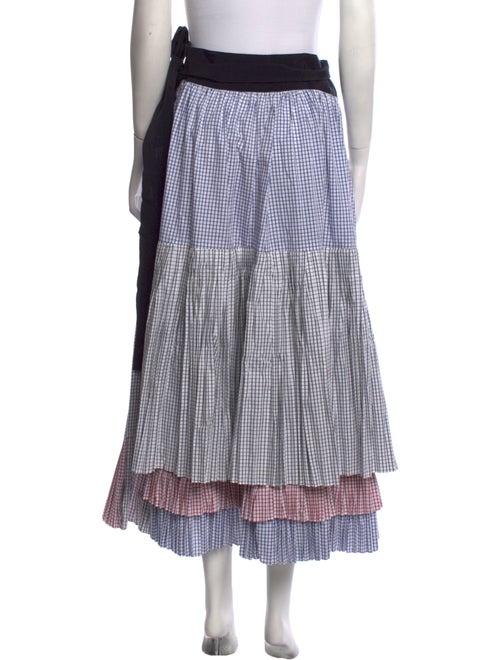 Silvia Tcherassi Plaid Print Midi Length Skirt