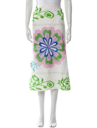 Silvia Tcherassi Floral Print Midi Length Skirt